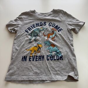 Carter's Gray Tee with Colorful Dinosaurs